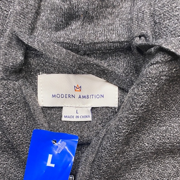 Men's Charcoal Zip-Up Hoodie - Picture 2 of 16